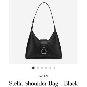 JW PEI Vegan Leather Black Stella Shoulder Bag